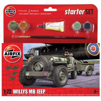 Airfix 1/72 Willys MB Jeep Starter Set