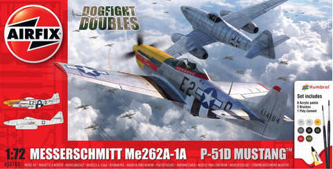 Airfix 1/72 Messerschmitt Me262 & P-51D Mustang Dogfight Double