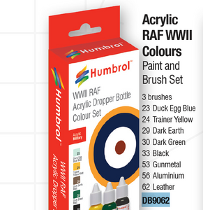 Acrylic Paint and Brush RAF  WWII Colours