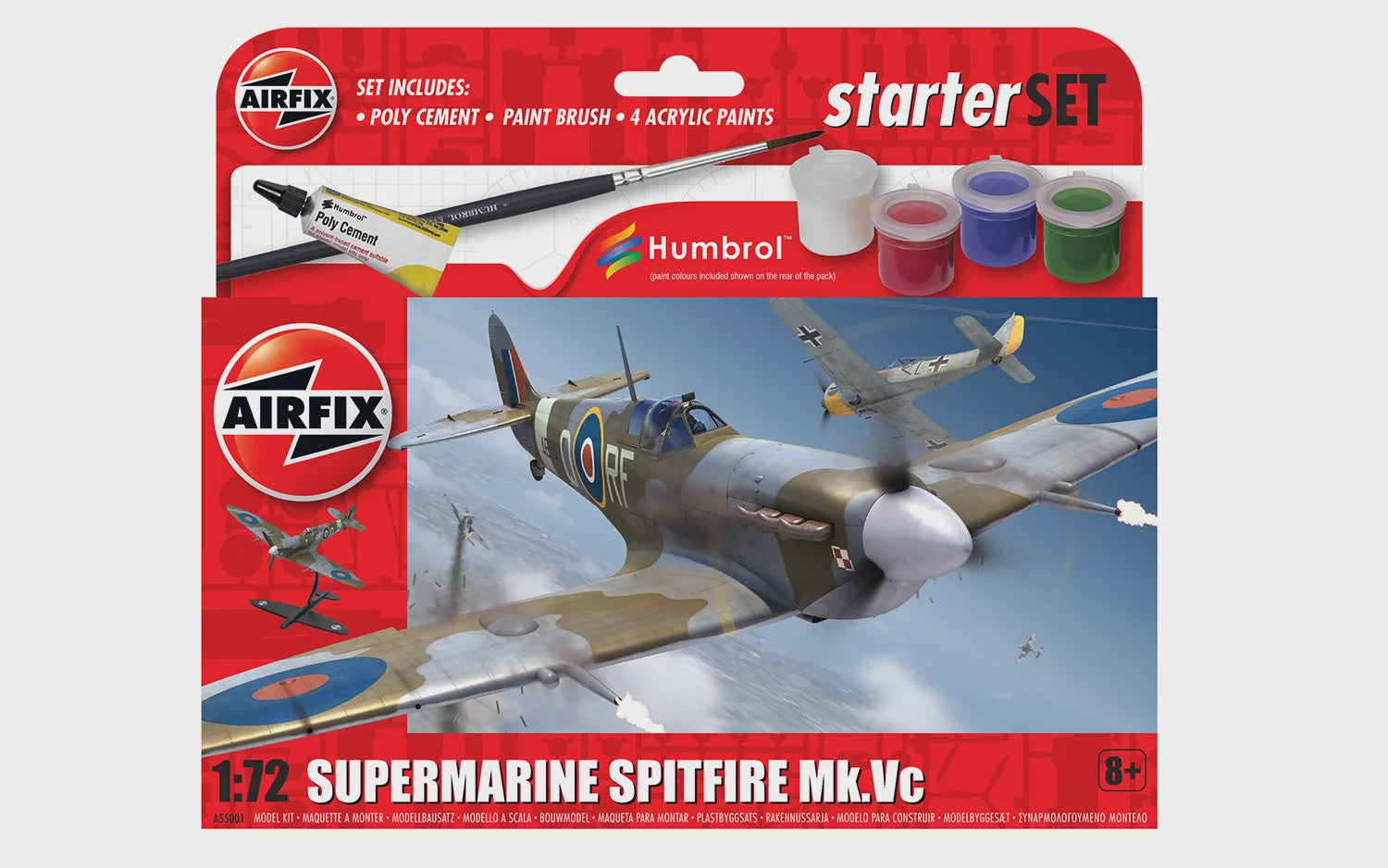 Airfix 1/72 Starter Set Supermarine Spitfire Mk5c