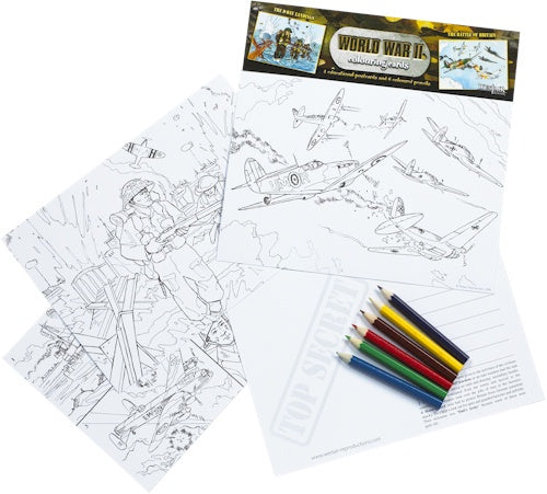 WW2 Colouring Cards Pack